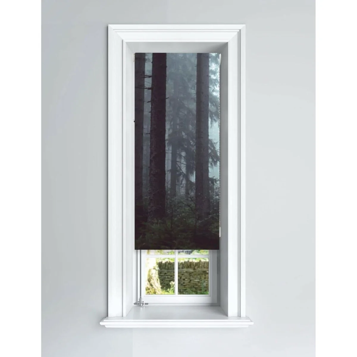 Foggy Woods Blackout Roller Blinds Easy Fit Child Safety Included - Green – image 5