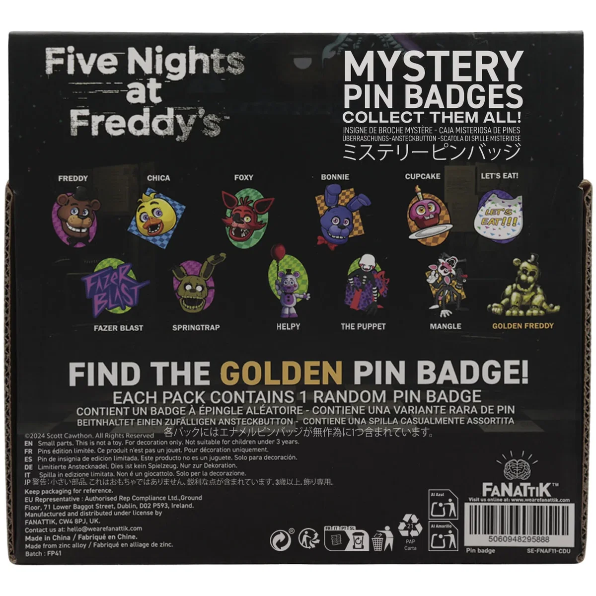 Five Nights at Freddy's Mystery Pin Badge CDU Containing 12 Blind Boxes - Multi – image 16