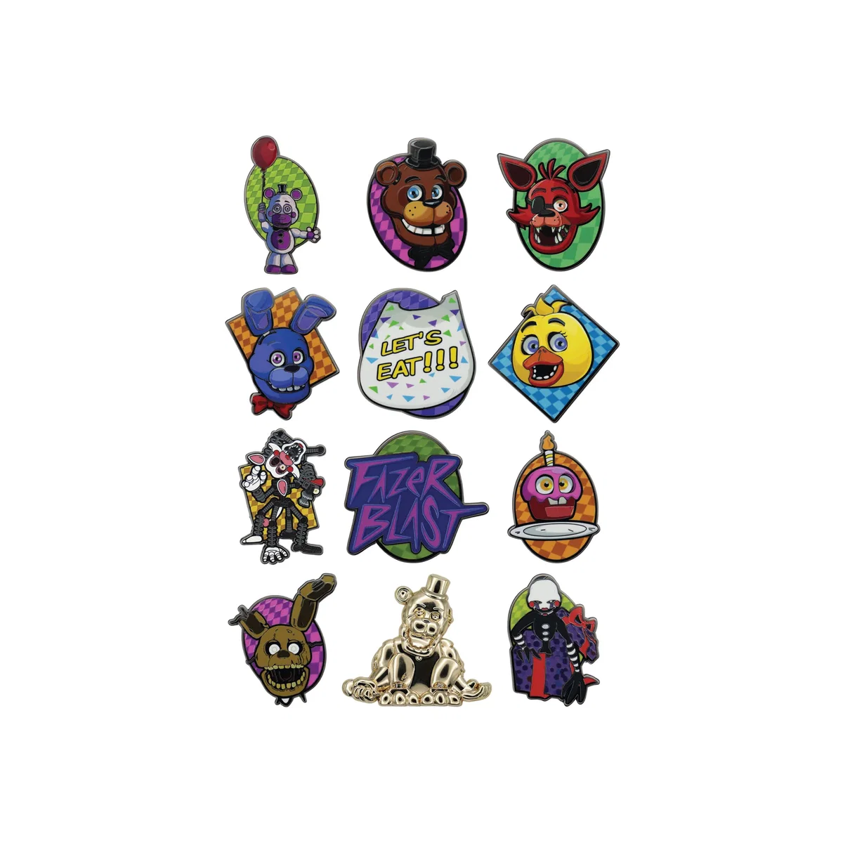 Five Nights at Freddy's Mystery Pin Badge CDU Containing 12 Blind Boxes - Multi – image 1