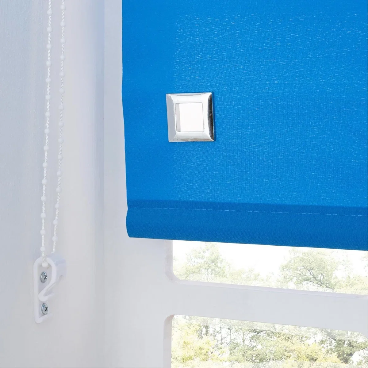 A.Unique Home Premium Quality Trimmable Square Eyelet Window Roller Blind - ROYAL BLUE / 90cm – image 3