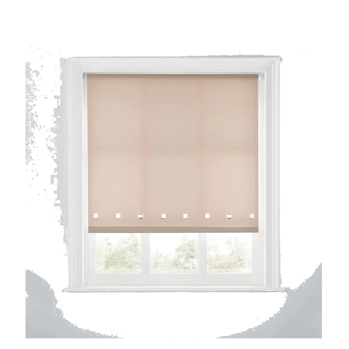 A.Unique Home Premium Quality Trimmable Square Eyelet Window Roller Blind - MOCHA / 120cm – image 1