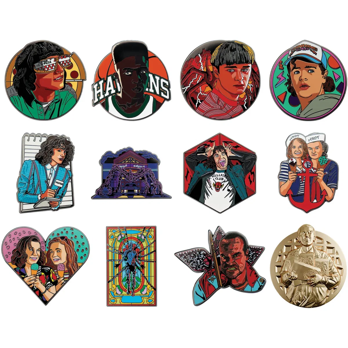 Stranger Things Mystery Pin Badge CDU Containing 12 Blind Boxes - Multi – image 2
