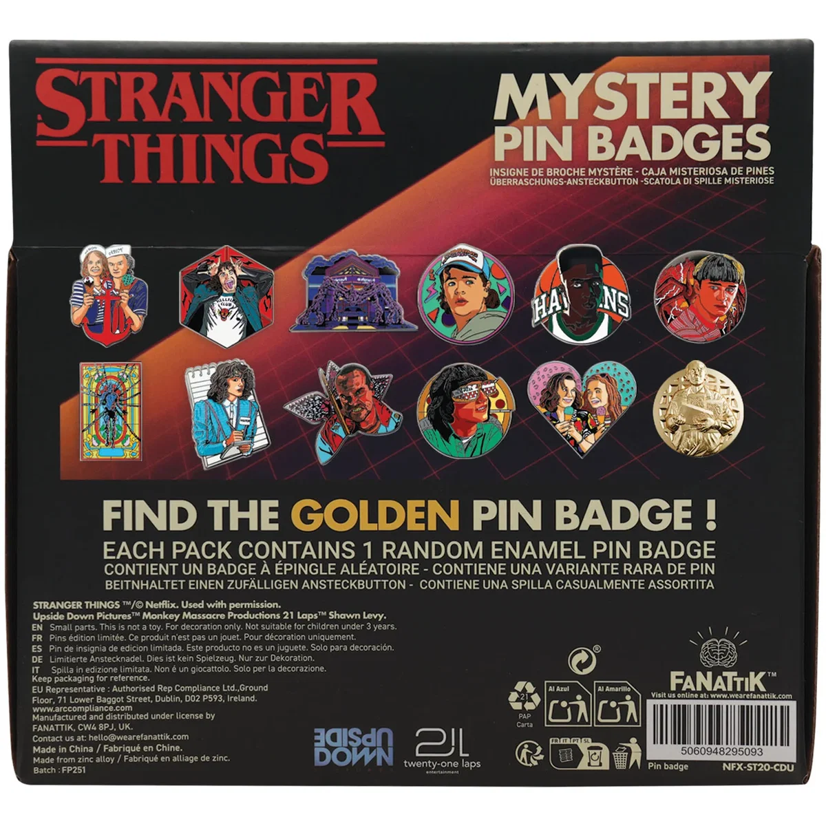 Stranger Things Mystery Pin Badge CDU Containing 12 Blind Boxes - Multi – image 4