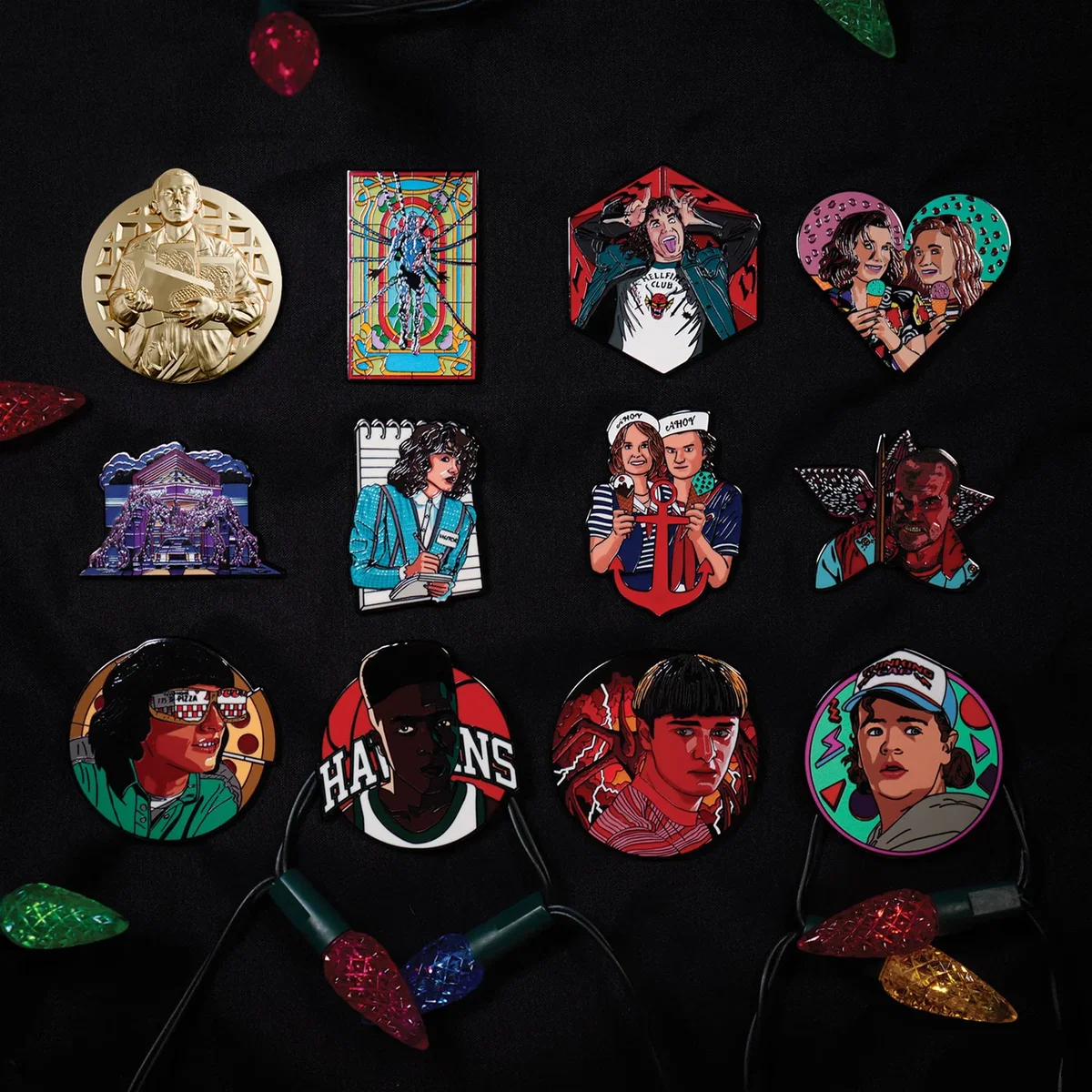 Stranger Things Mystery Pin Badge CDU Containing 12 Blind Boxes - Multi – image 6