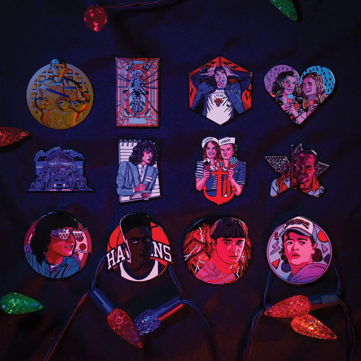 Stranger Things Mystery Pin Badge CDU Containing 12 Blind Boxes - Multi – image 7