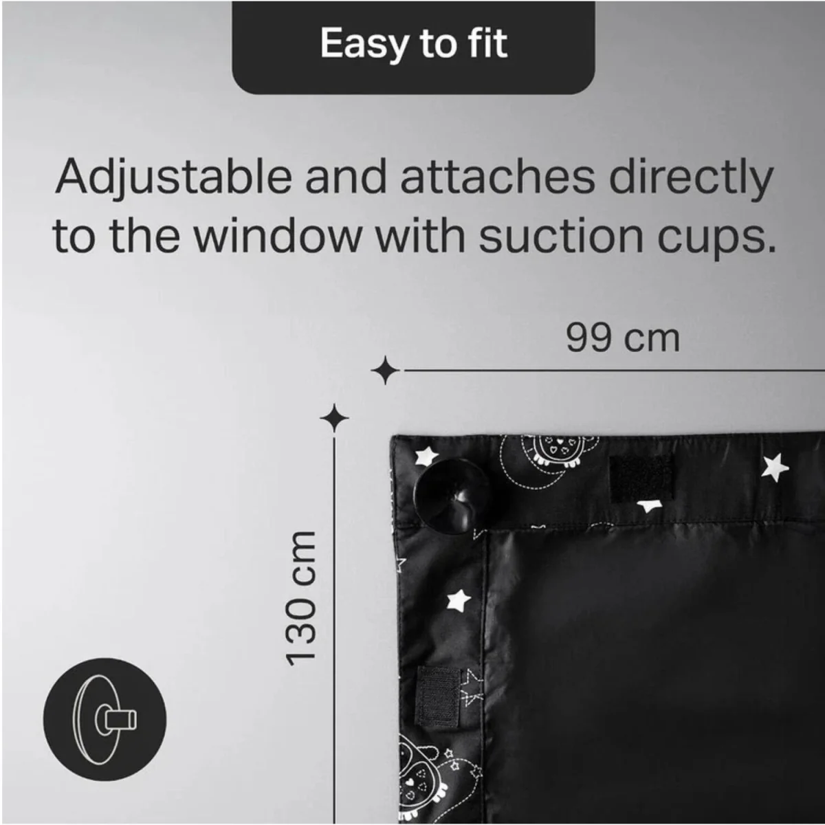Tommee Tippee Portable Blackout Blind 99x130cm - Black – image 3
