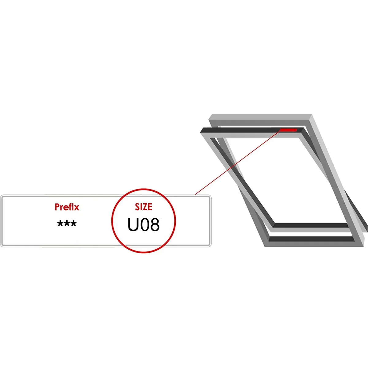 Bloc Skylight Blind for Velux Roof Window, Size SK06, Blackout White, White Frames - Silver Frame / PK08 / 76cm – image 7