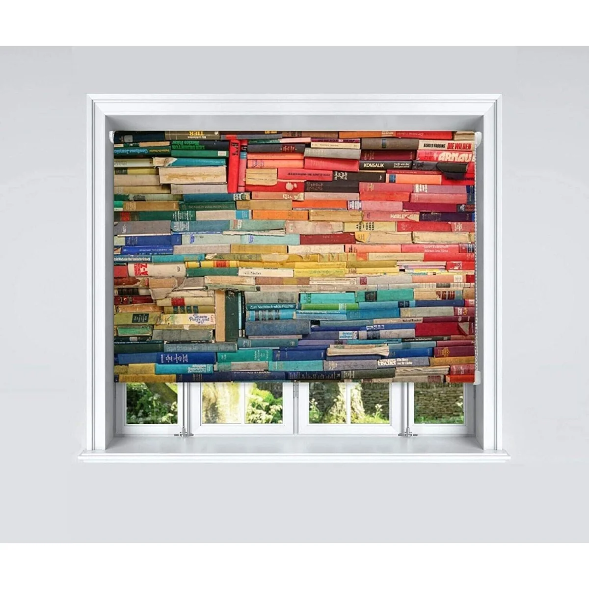 Books Blackout Roller Blinds Easy Fit Child Safety Included - Multi – image 2