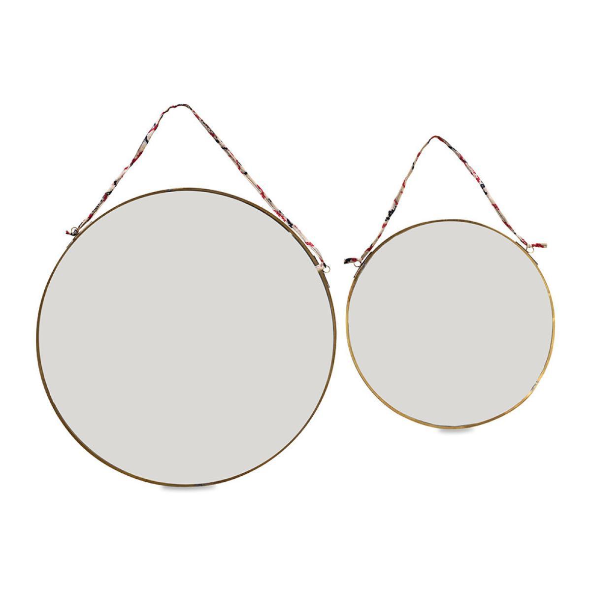 Nkuku - Kiko Round Mirror - Antique Brass - Small – image 3
