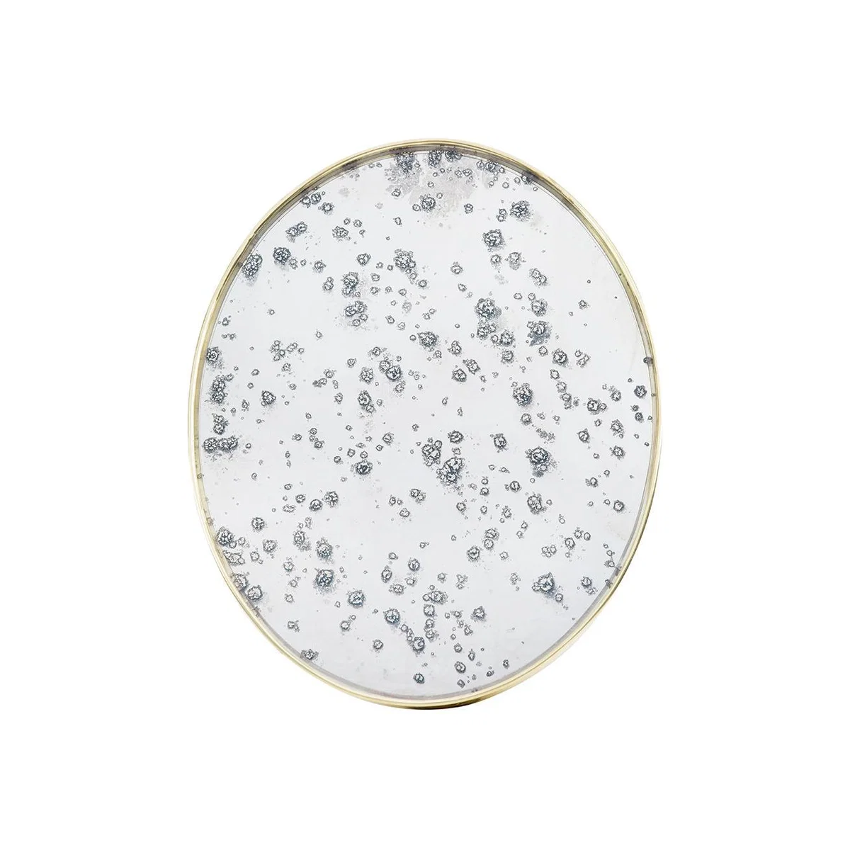 Luxe - Oval Aged Glass Mirror - Gold - Small – image 1