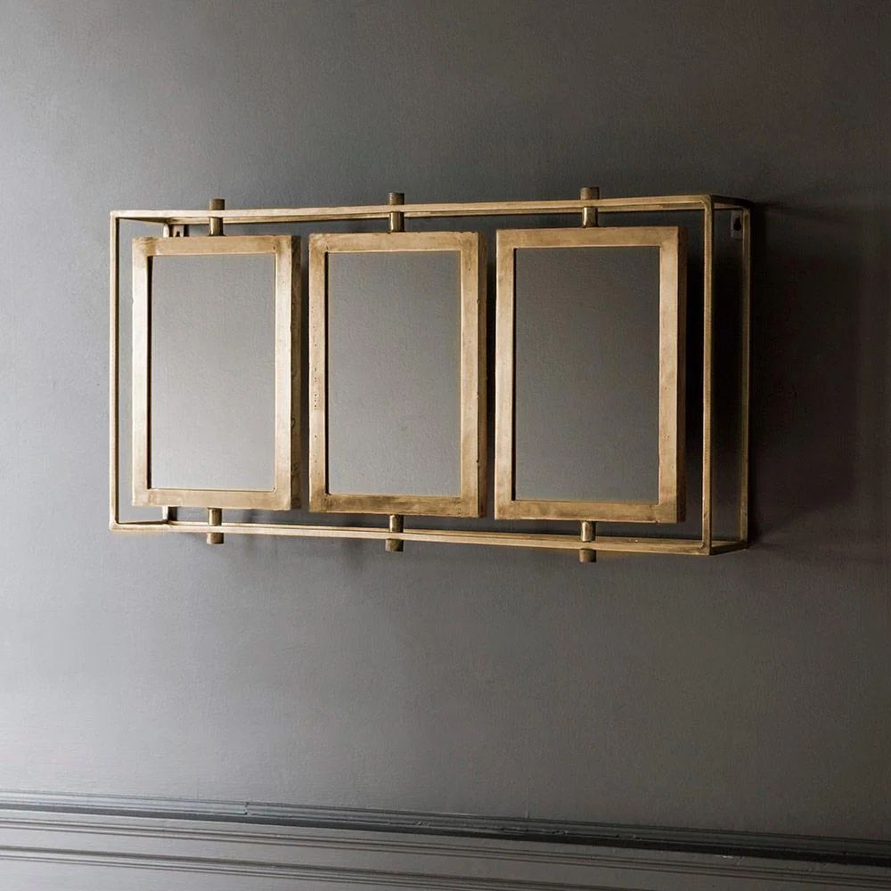 Tribeca Triple Wall Mirror in Brass – image 2