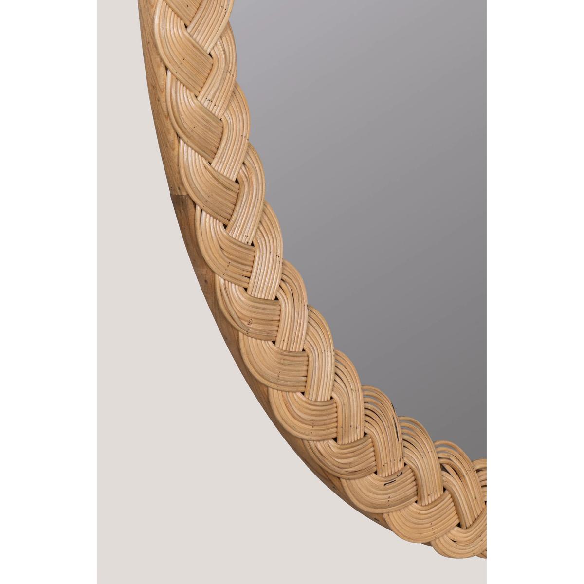 Tara Braided Rattan Oval Wall Mirror – image 6