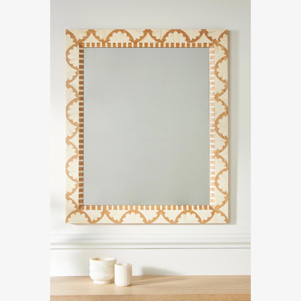 Fan Inlay Wall Mirror – image 1