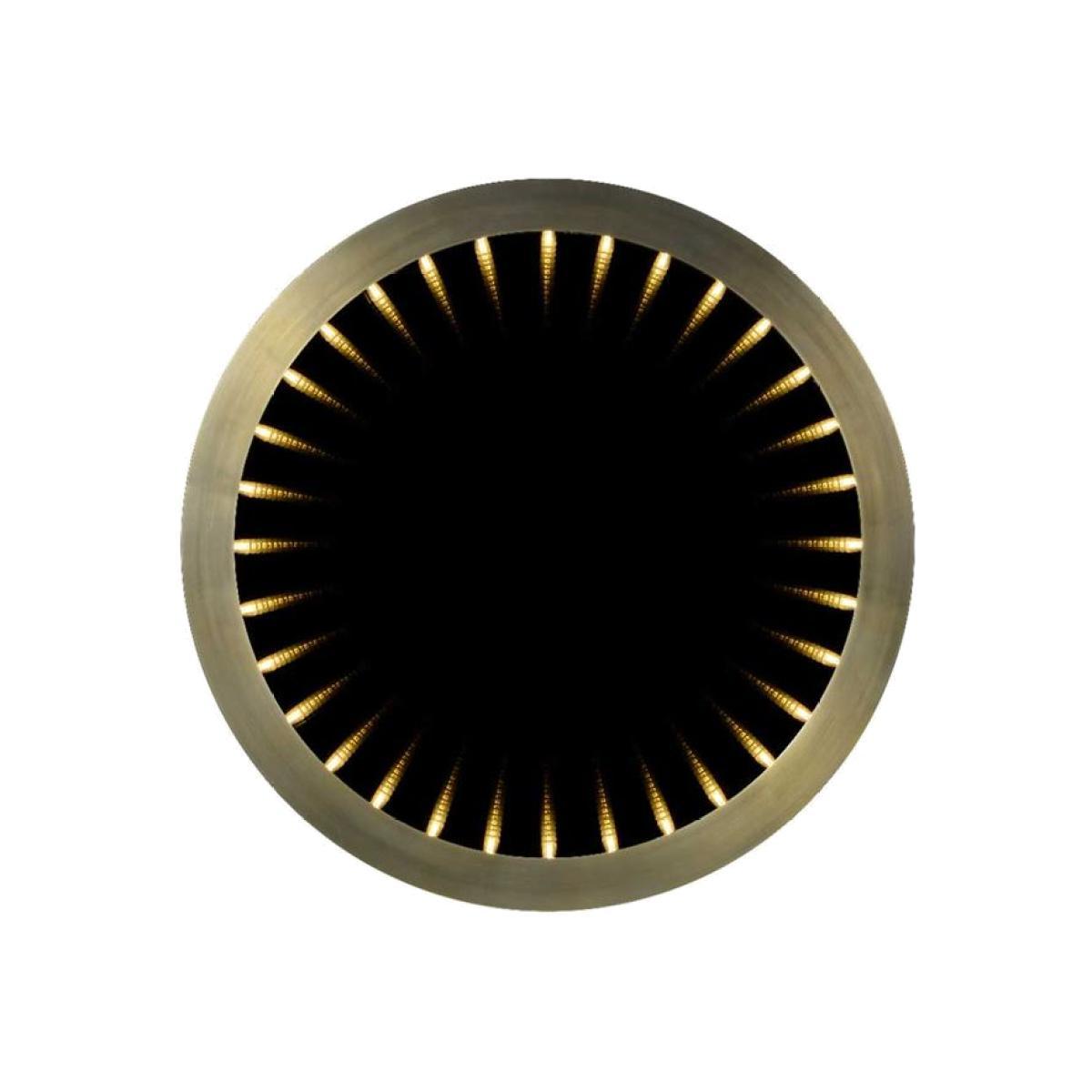 Timothy Oulton Inception Large Round Mirror, Flat Brass