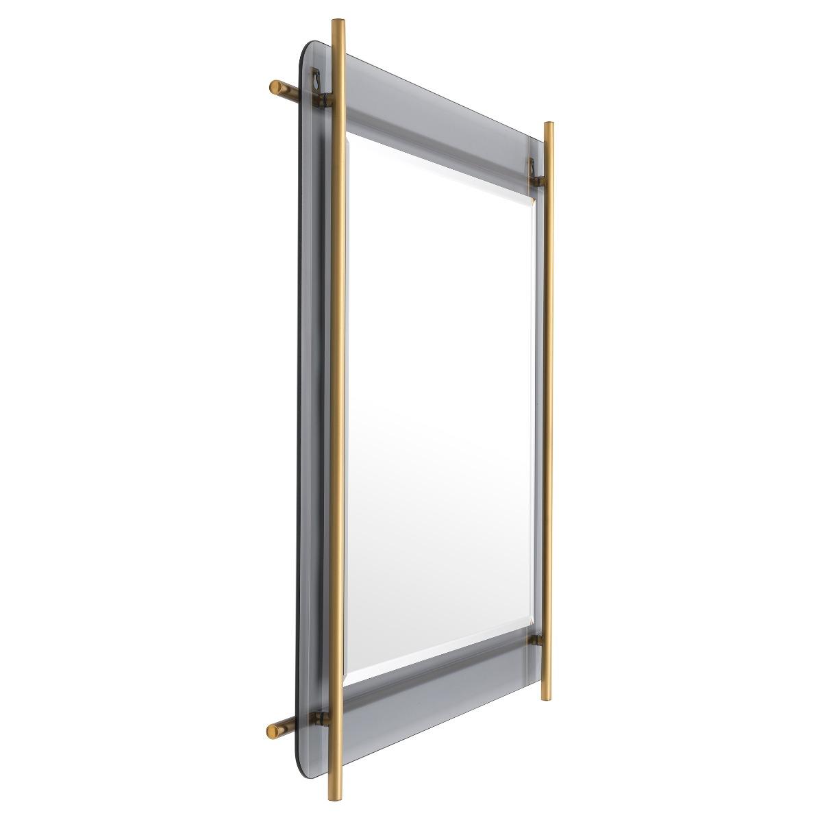 Eichholtz Quinn Mirror Brushed Brass Finish, Square, Gold | Barker & Stonehouse – image 2