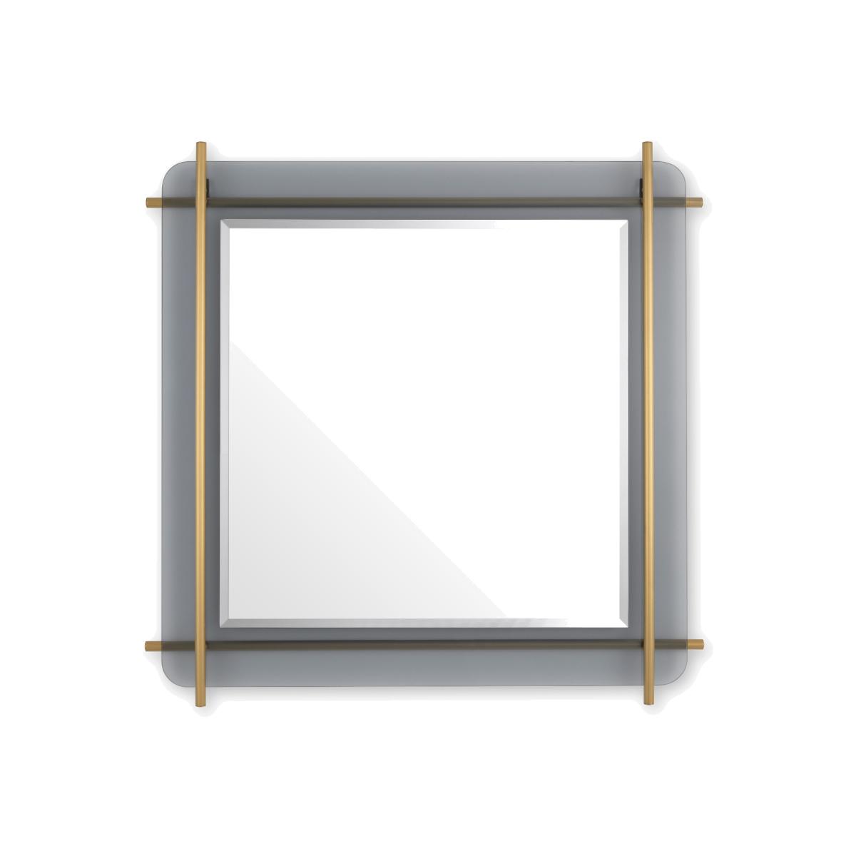 Eichholtz Quinn Mirror Brushed Brass Finish, Square, Gold | Barker & Stonehouse – image 1