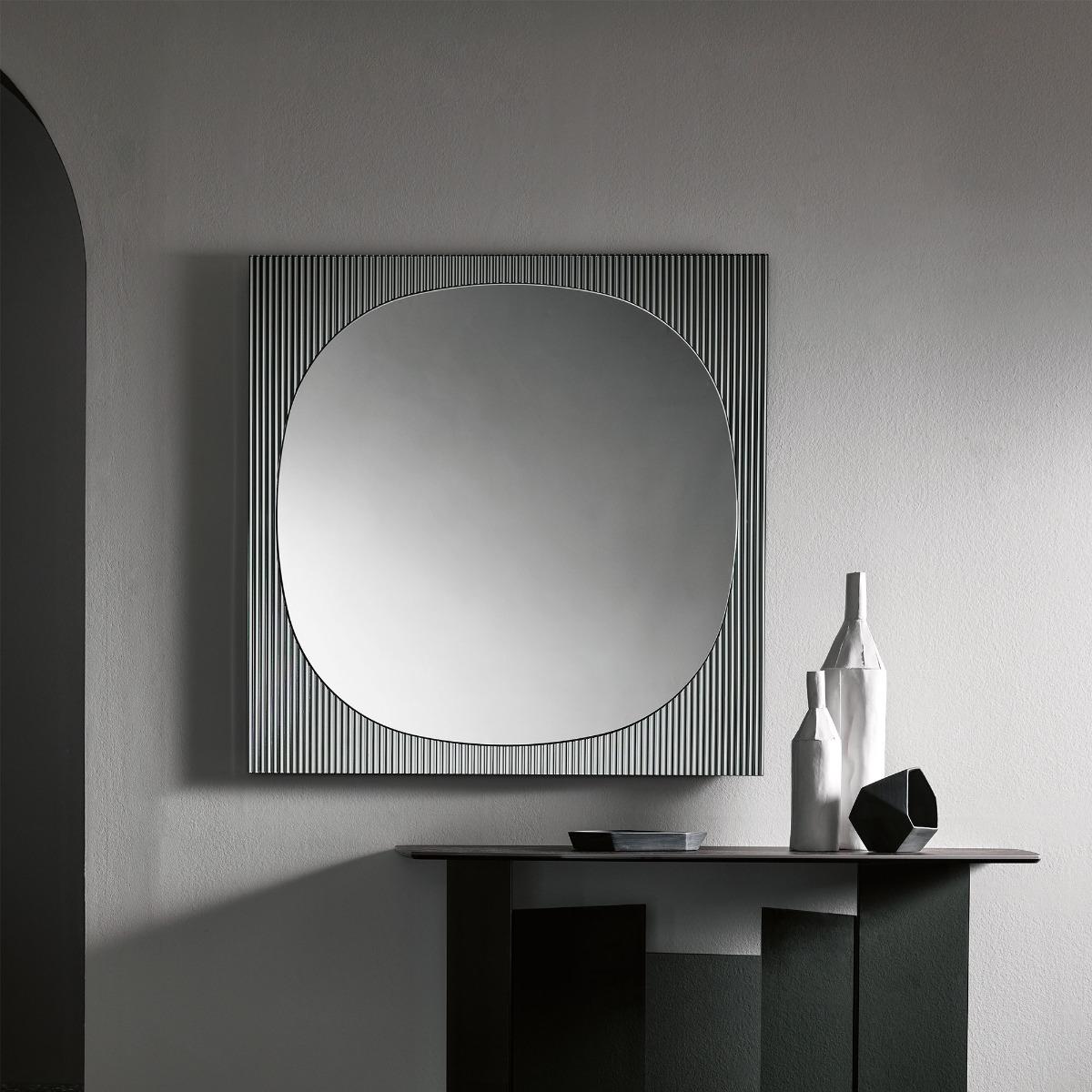 Tonelli Bands Mirror 100cm, Square, Grey | Barker & Stonehouse – image 2