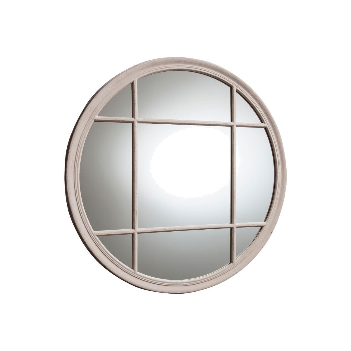 Round Window Mirror Natural