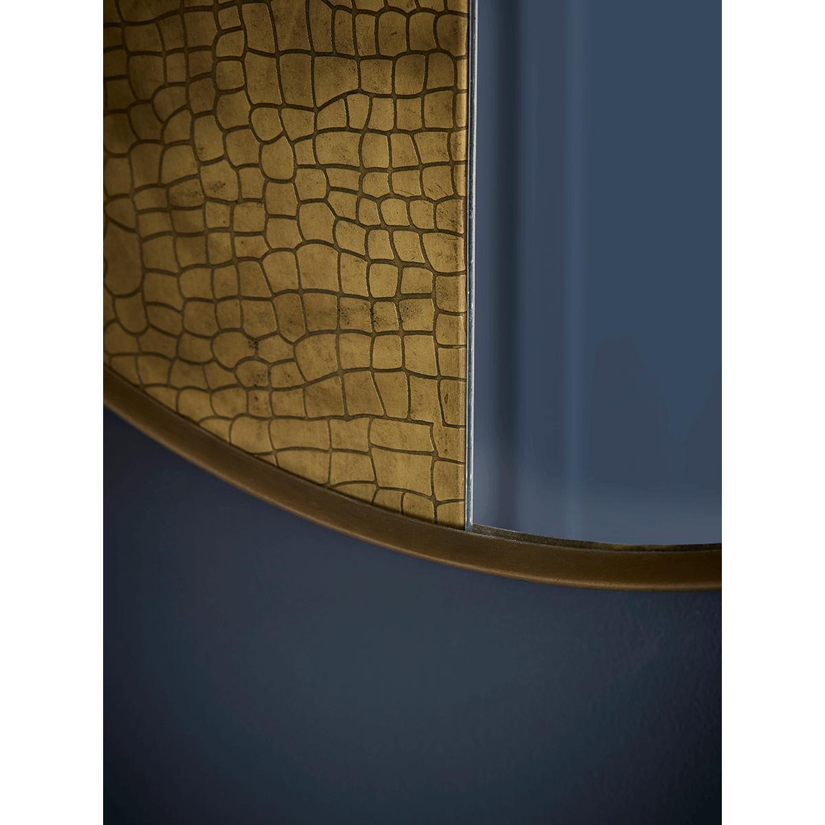 Textured Panel Round Mirror – image 3