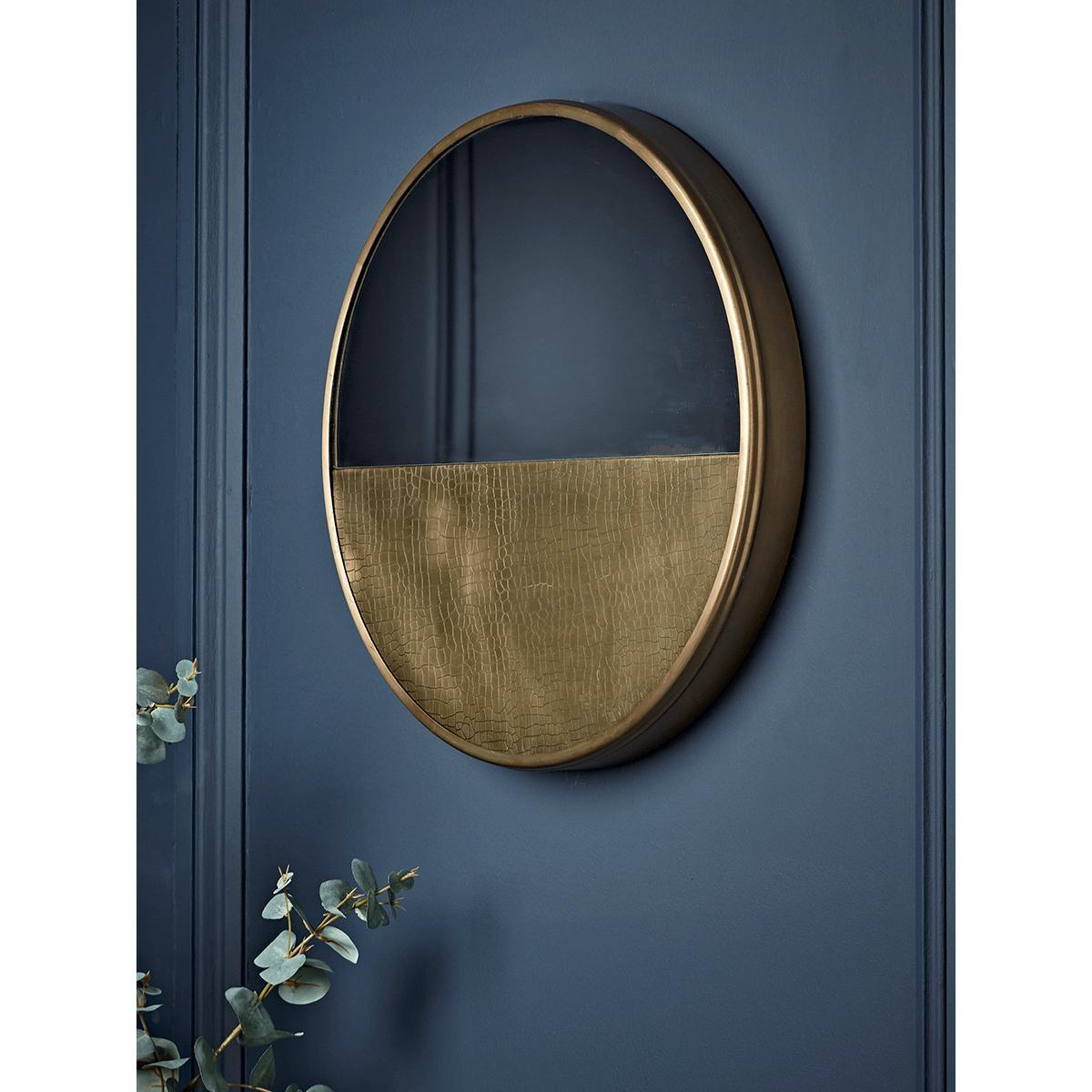 Textured Panel Round Mirror – image 4