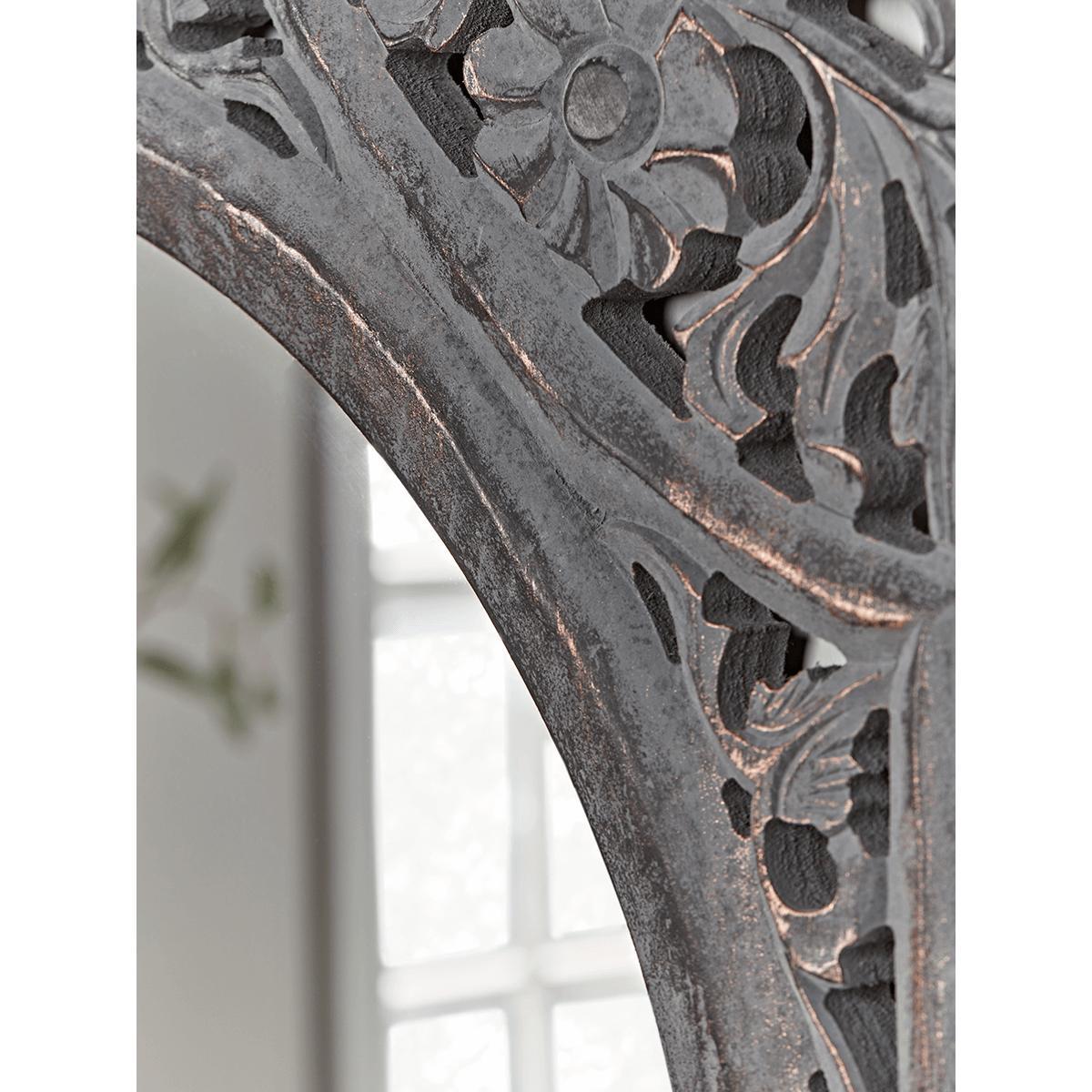 Handcarved Wooden Mirror – image 2