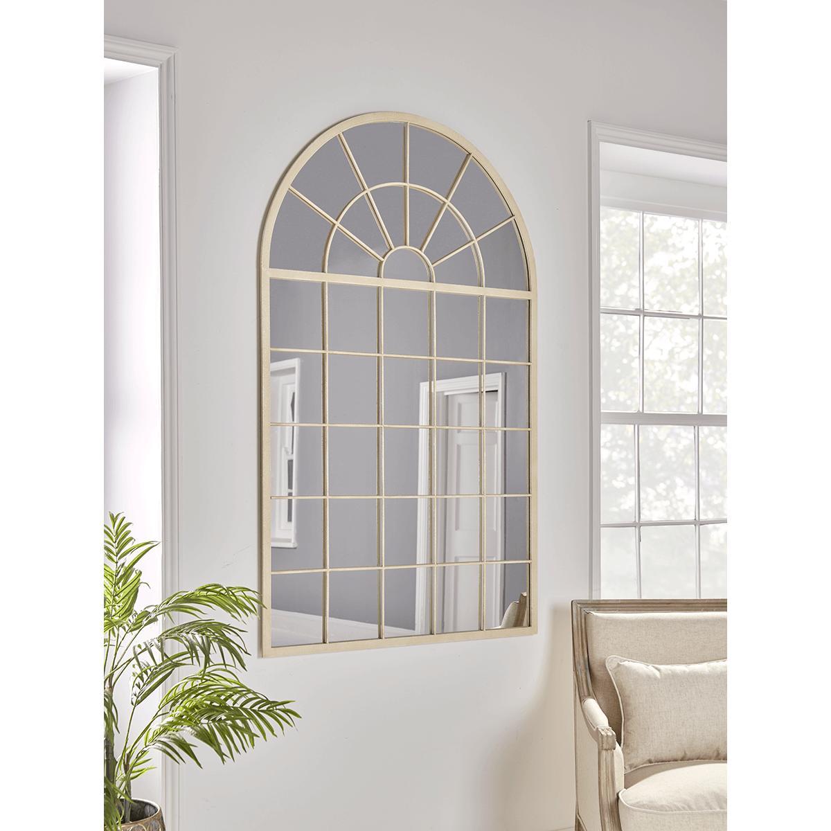 NEW Arched Window Mirror - Antique White – image 1