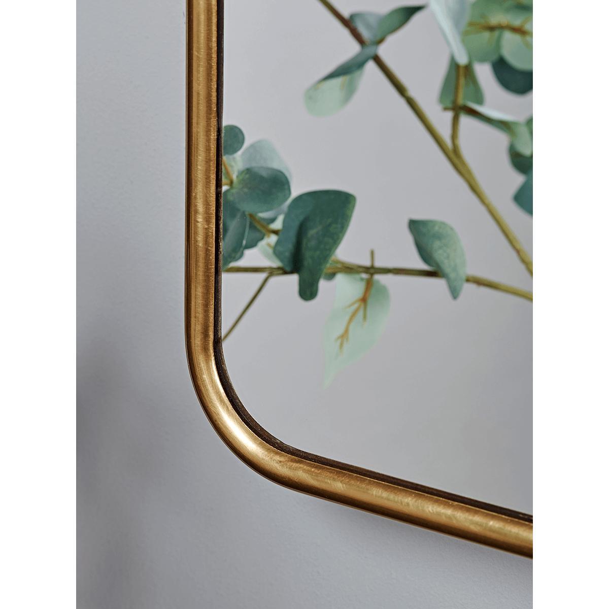 French Rectangle Wall Mirror - Brass – image 3