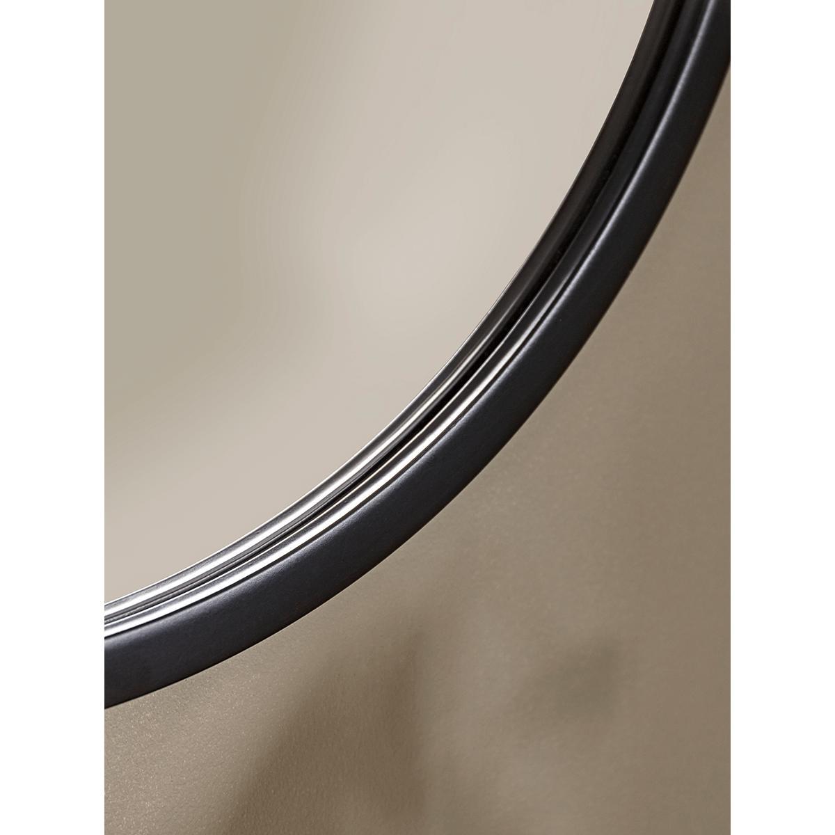 NEW Black Bevelled Round Mirror - Small – image 2