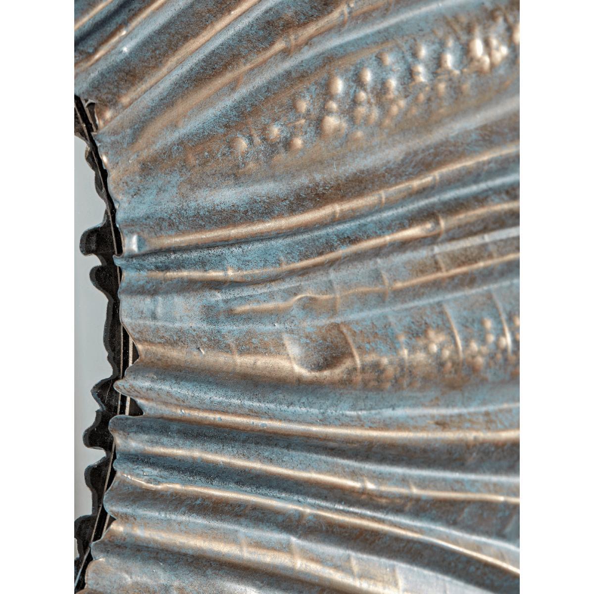 Oversized Pleated Verdigris Mirror – image 2
