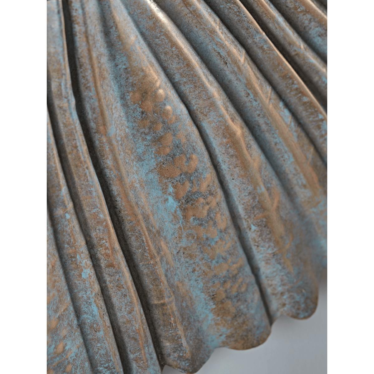 Oversized Pleated Verdigris Mirror – image 3