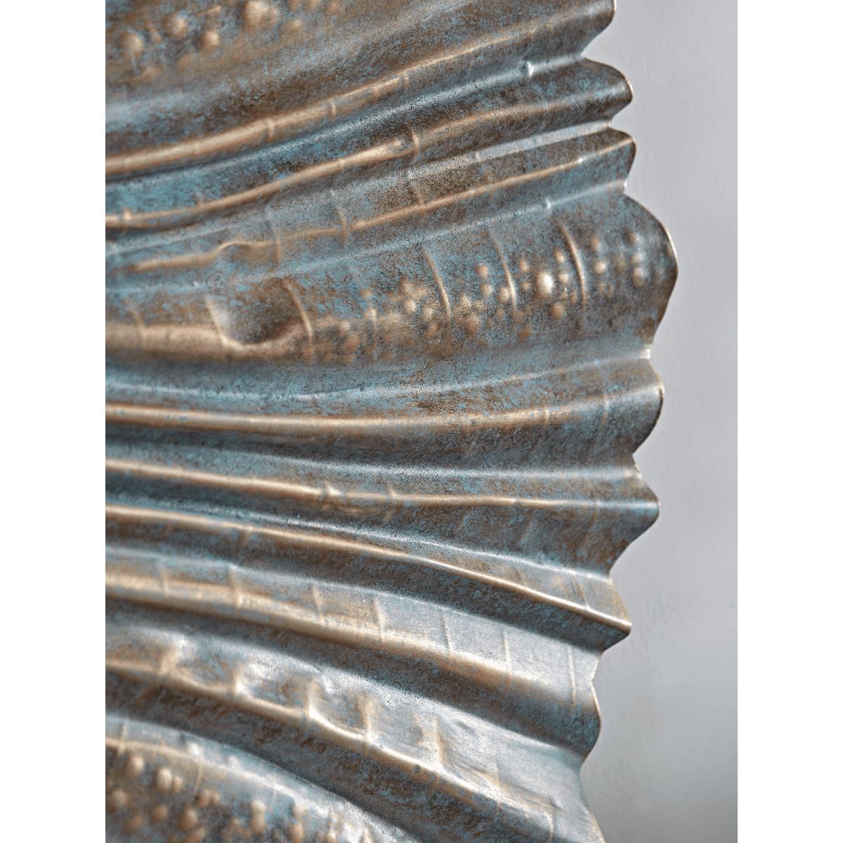 Oversized Pleated Verdigris Mirror – image 4