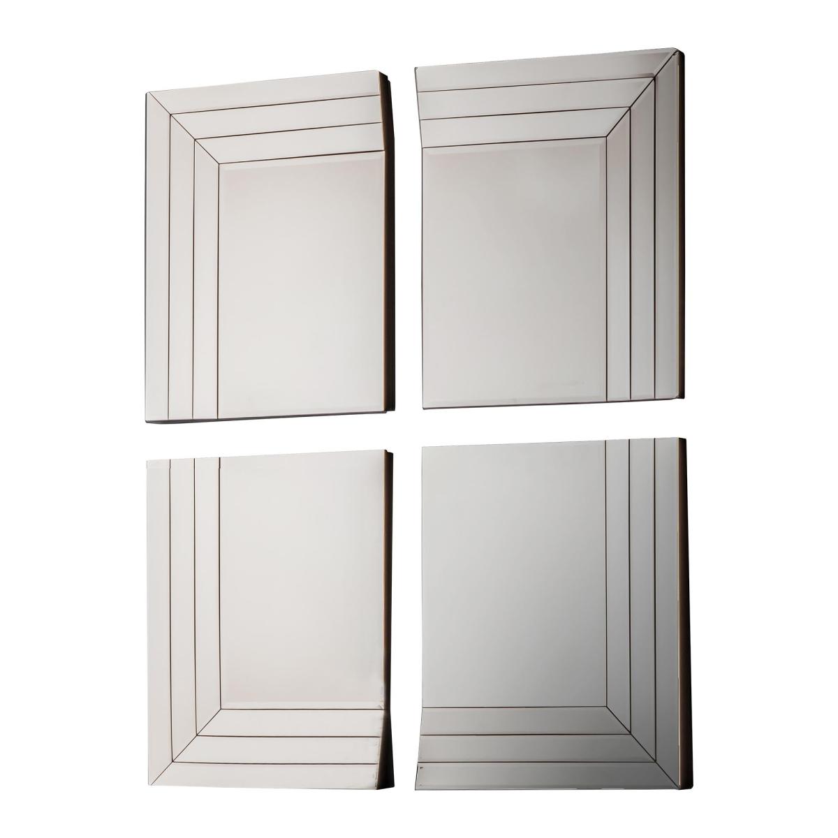 Set of 4 Quoit Mirrors Silver – image 3