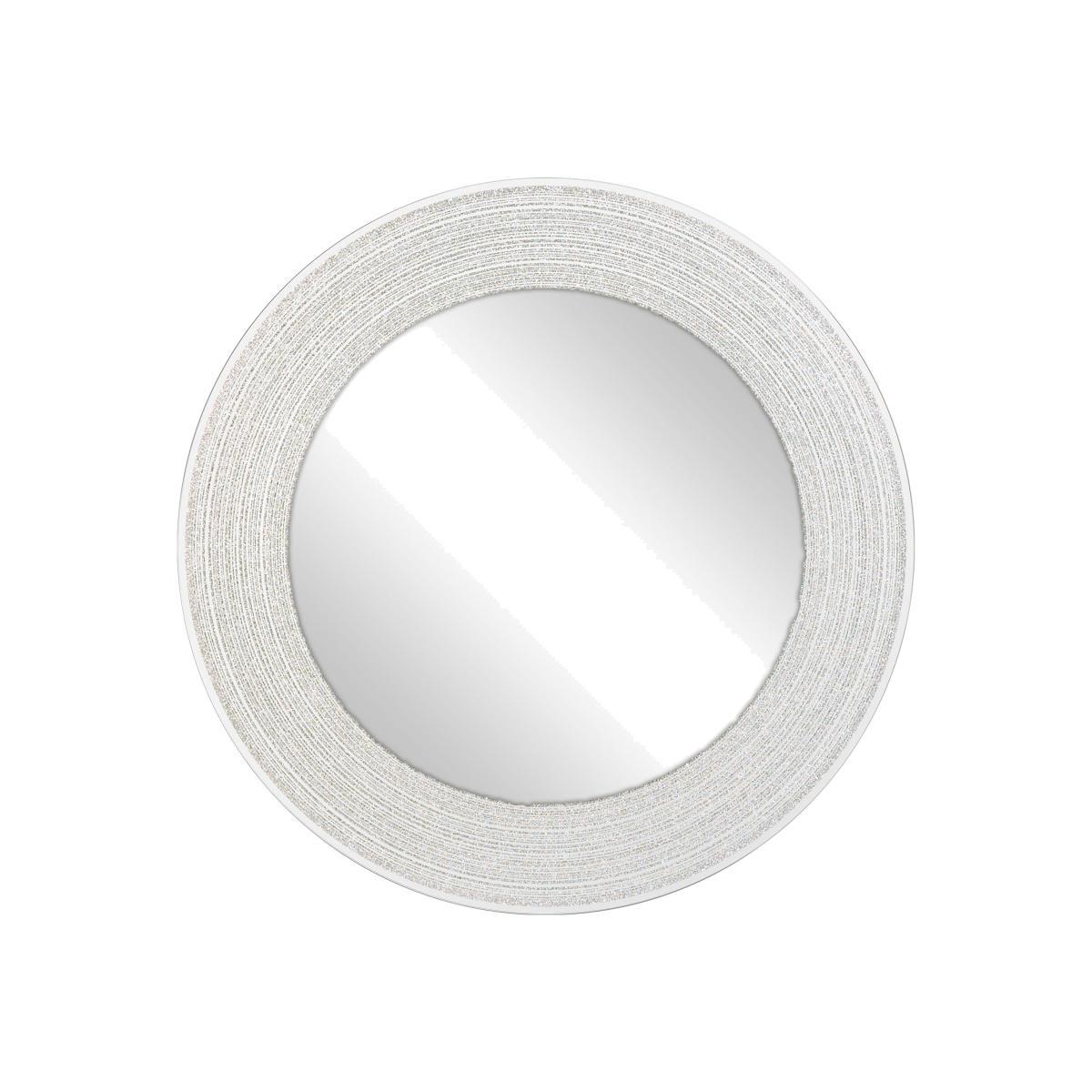 Sparkle Round Mirror Silver Effect