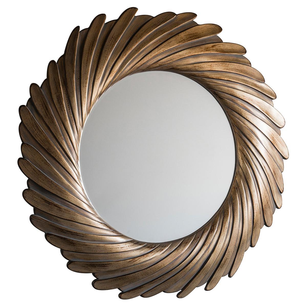 Iskra Wall Mirror 100x100cm Gold Effect Verdigris Gold Effect – image 3