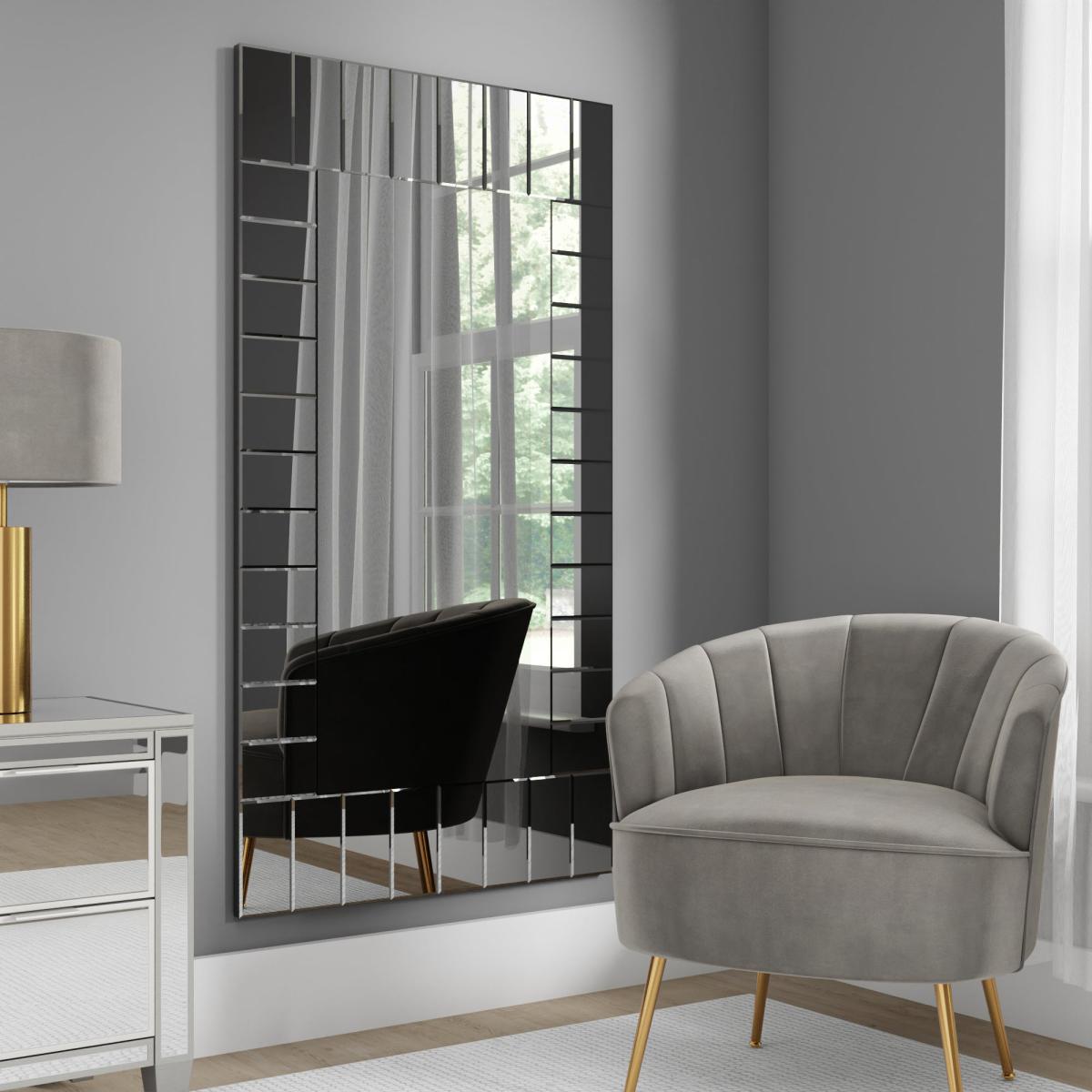 Mosaic Smoked Full Length Mirror Smoke (Grey) – image 1