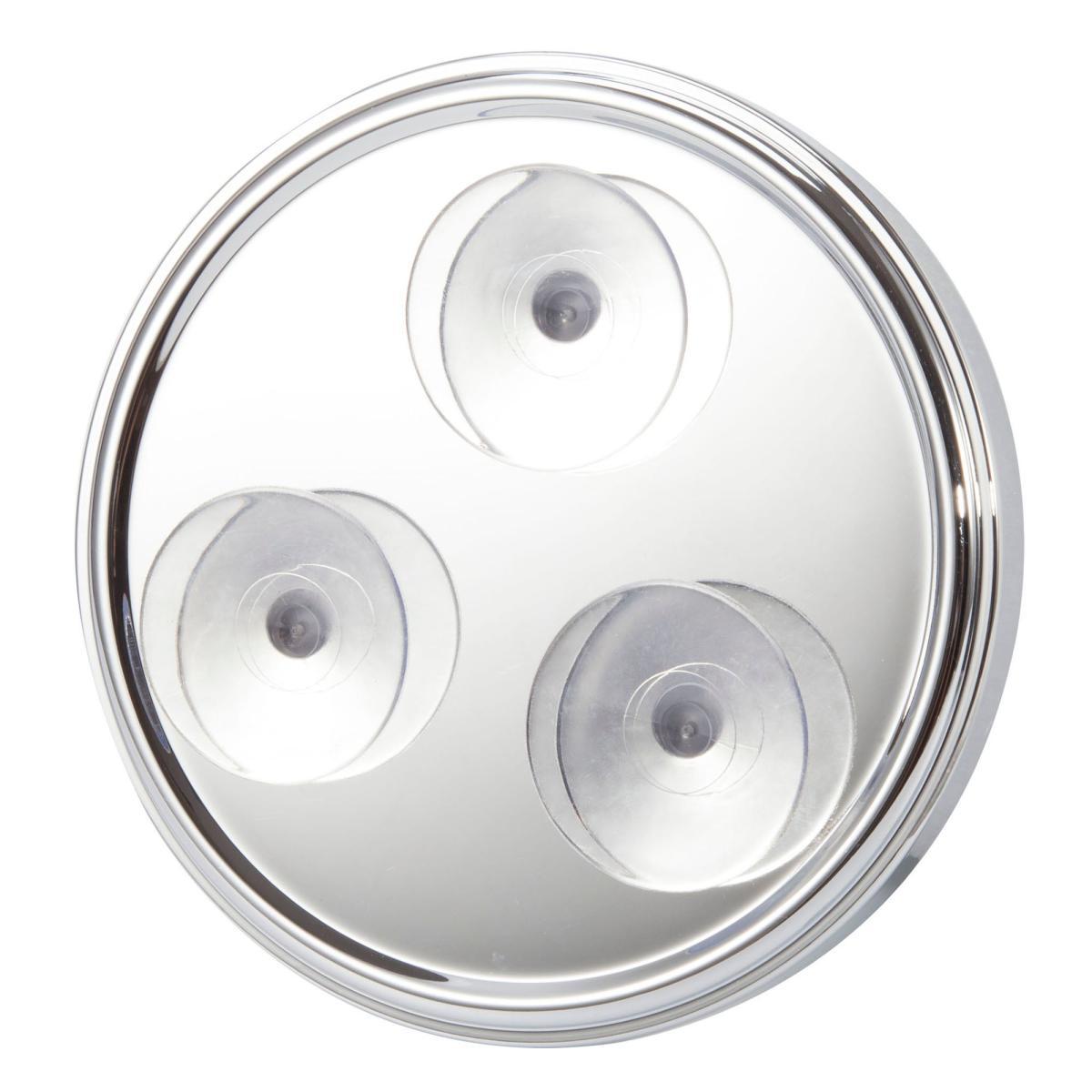 Glass Suction Mirror Silver Effect – image 2