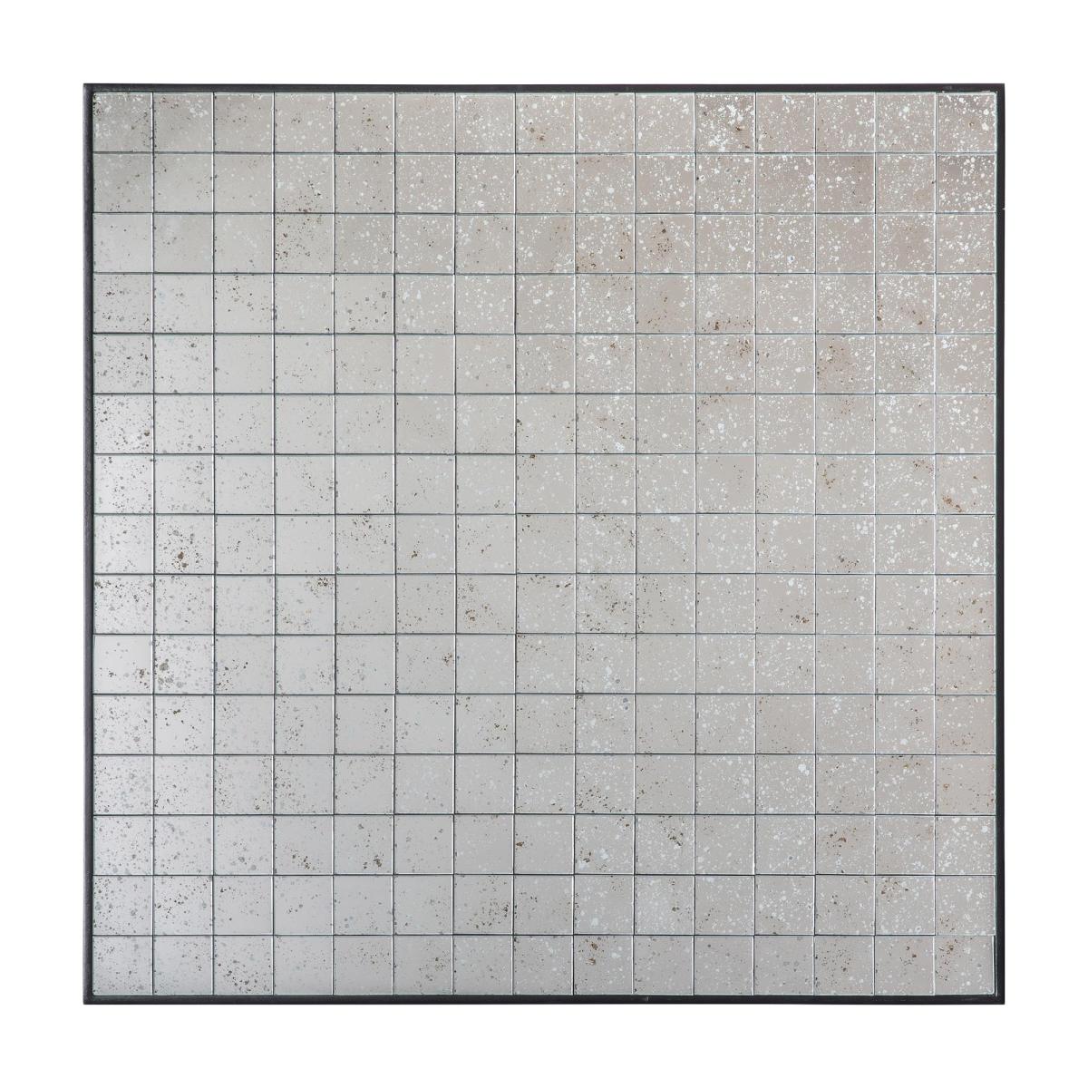 Tustin Mosaic Square Mirror 61cm Silver Black – image 3