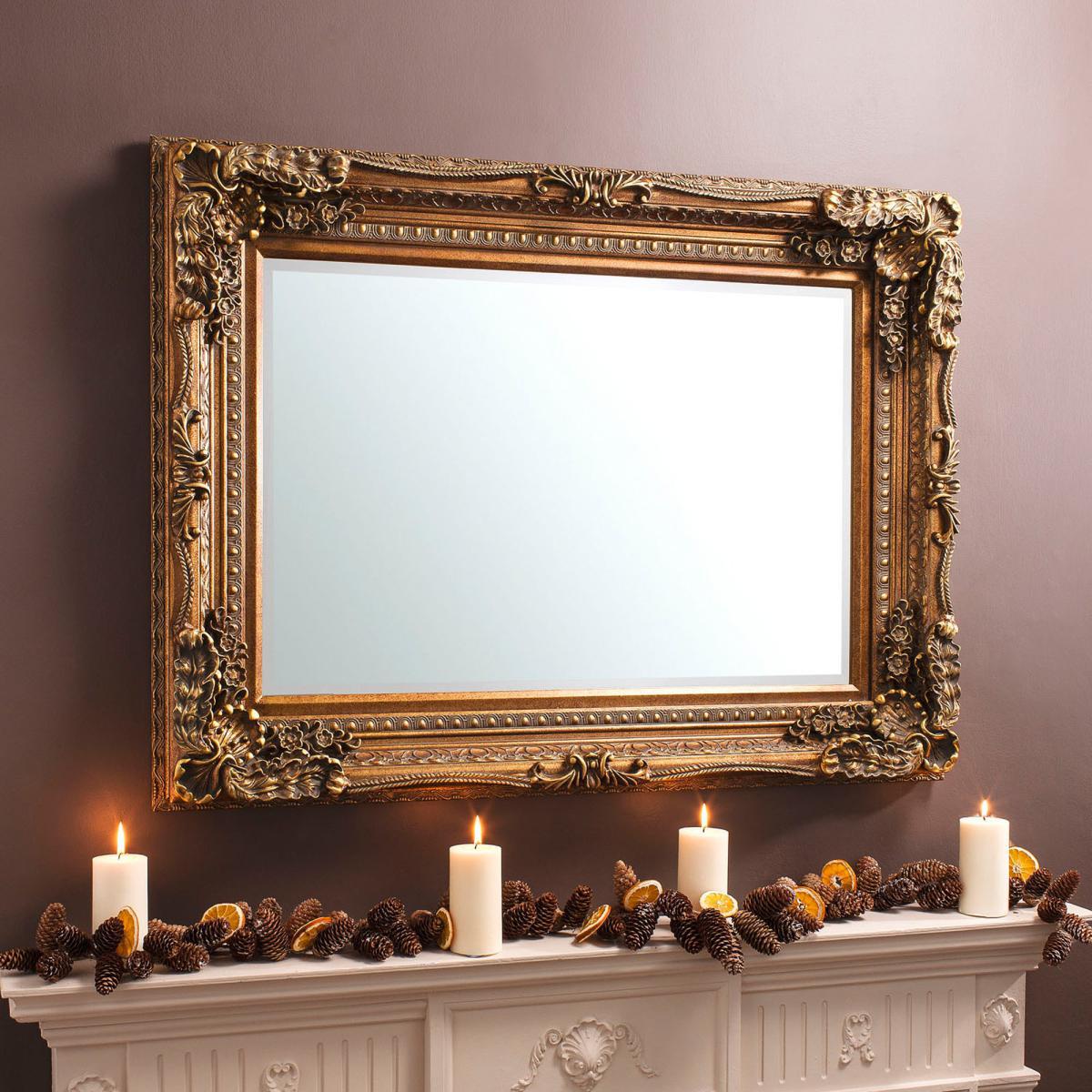 Louis Gold Effect 120x90cm Wall Mirror Gold Effect – image 3