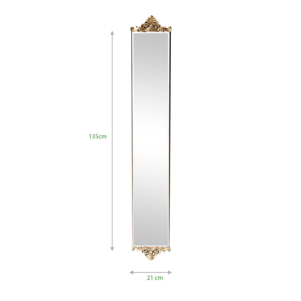 Ornate Wall Mirror 135x 21cm Silver Effect Silver Effect – image 3