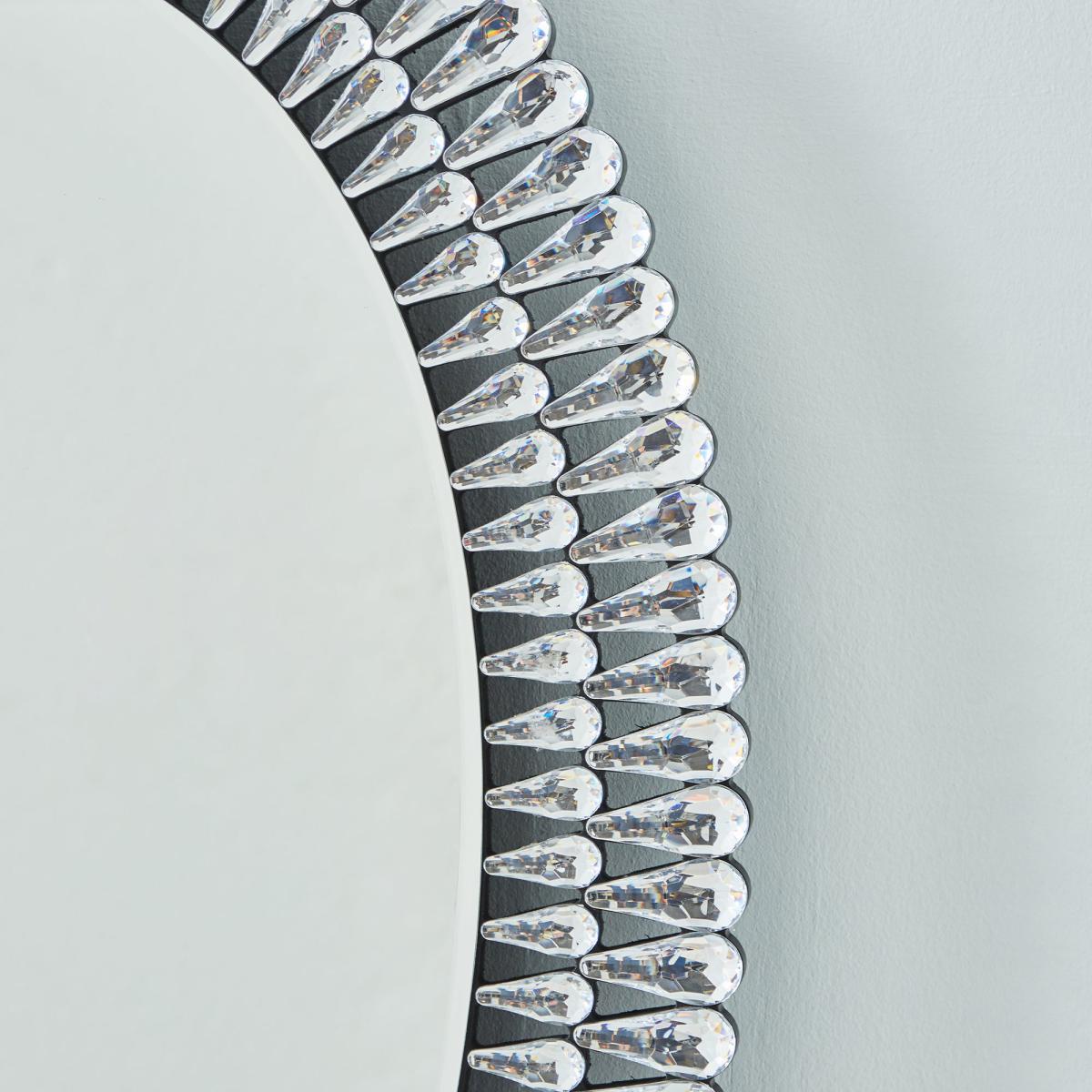 Glam Gem Edge Oval Mirror Black – image 3