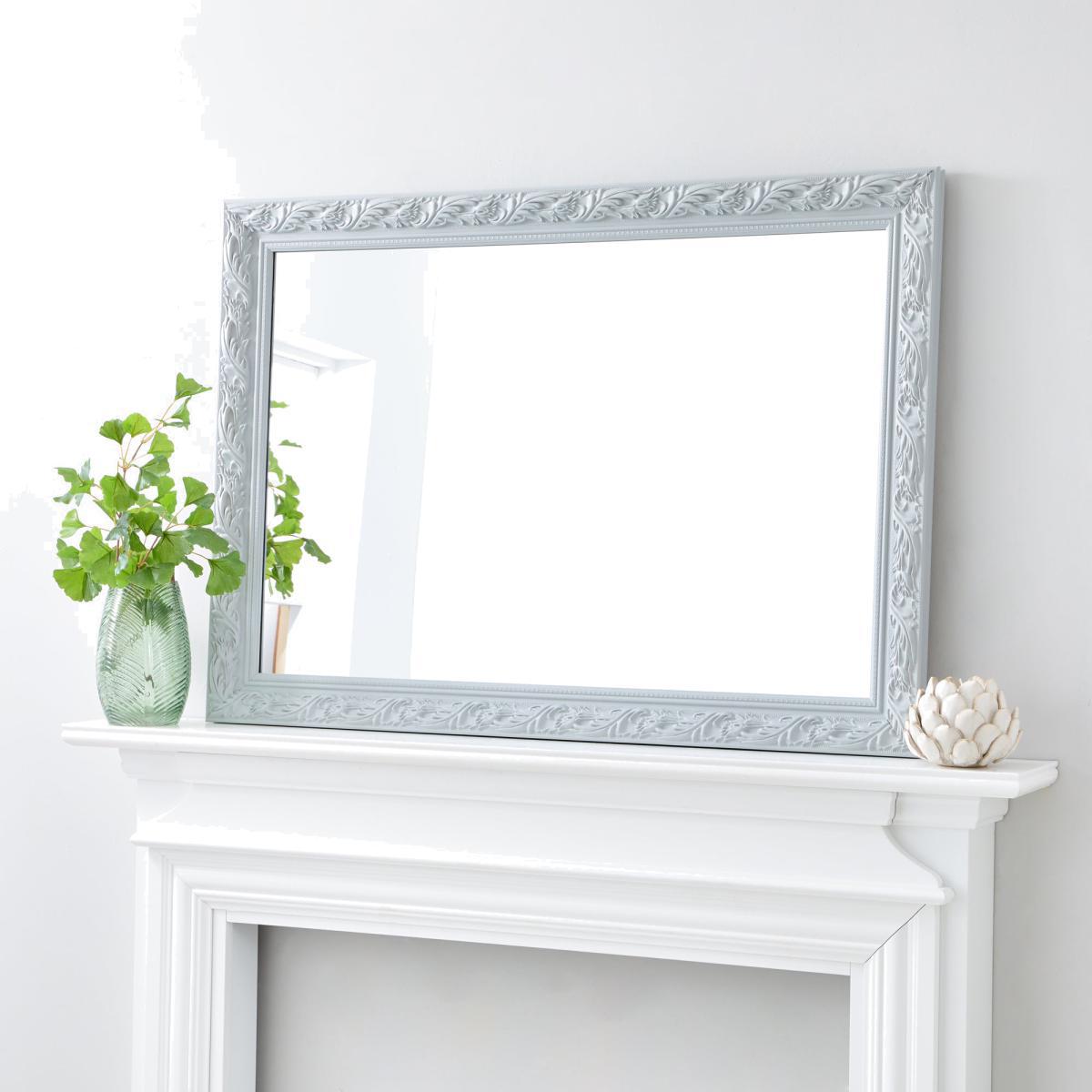 Decorative Wall Mirror 102x72cm Grey Grey – image 1