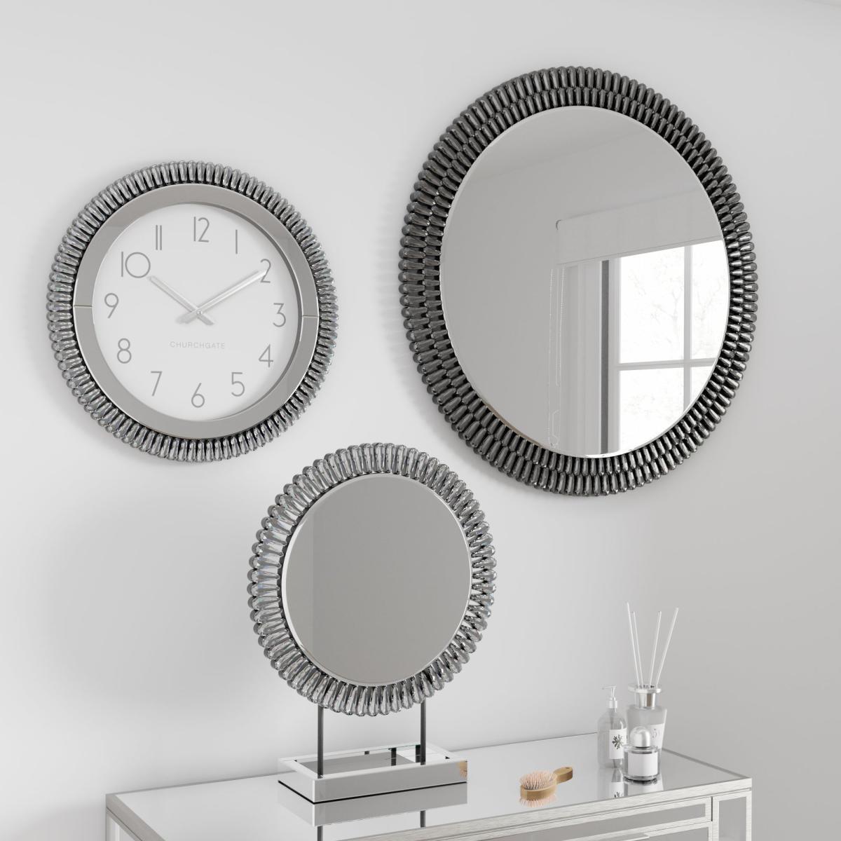 Glam Gem Edge 76cm Wall Mirror Smoked Smoke – image 3