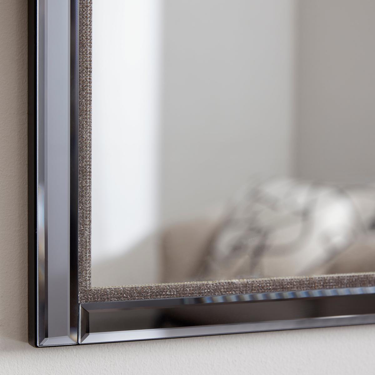 Diamante Smoked Wall Mirror 60cm Smoke (Grey) – image 2