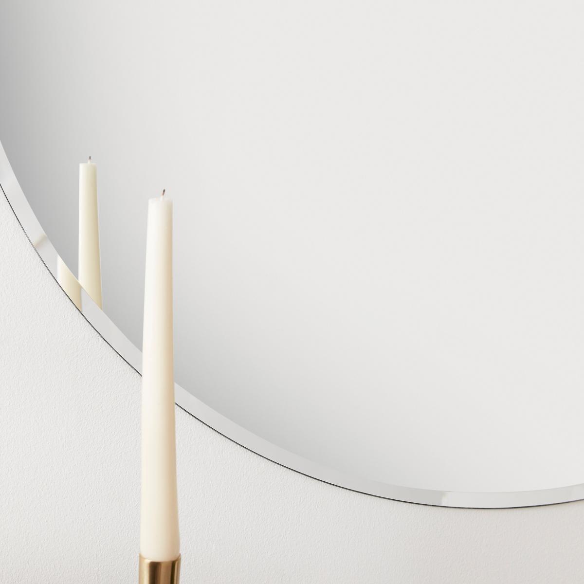 Frameless Apartment Mirror 80cm Silver – image 2