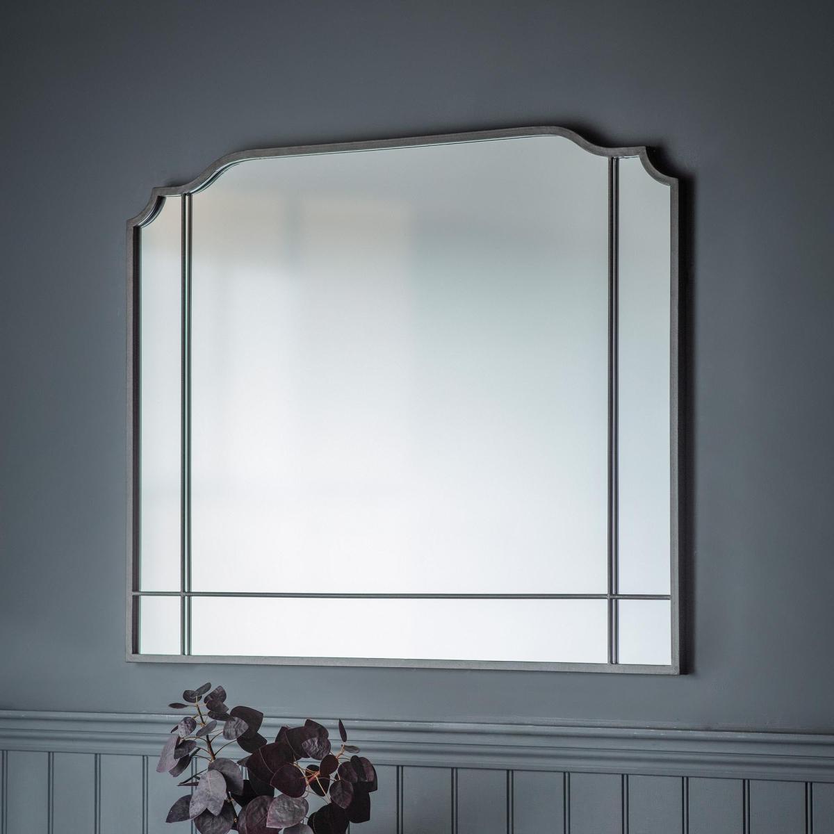 Warri Overmantel Mirror 105 x 87cm Grey – image 1