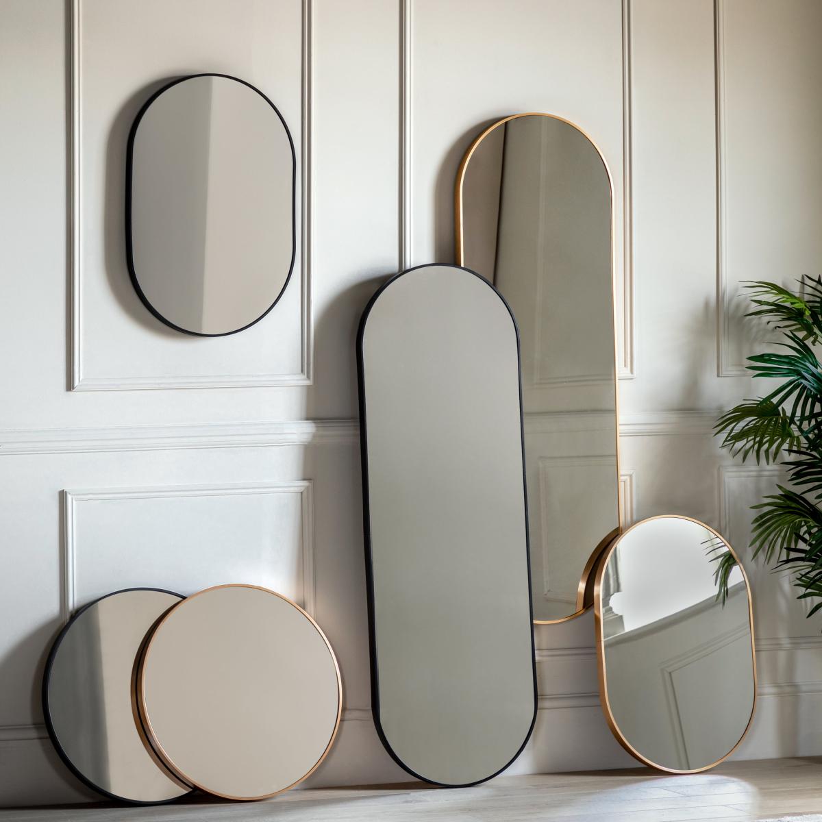 Malton Oval Wall Mirror Gold – image 4