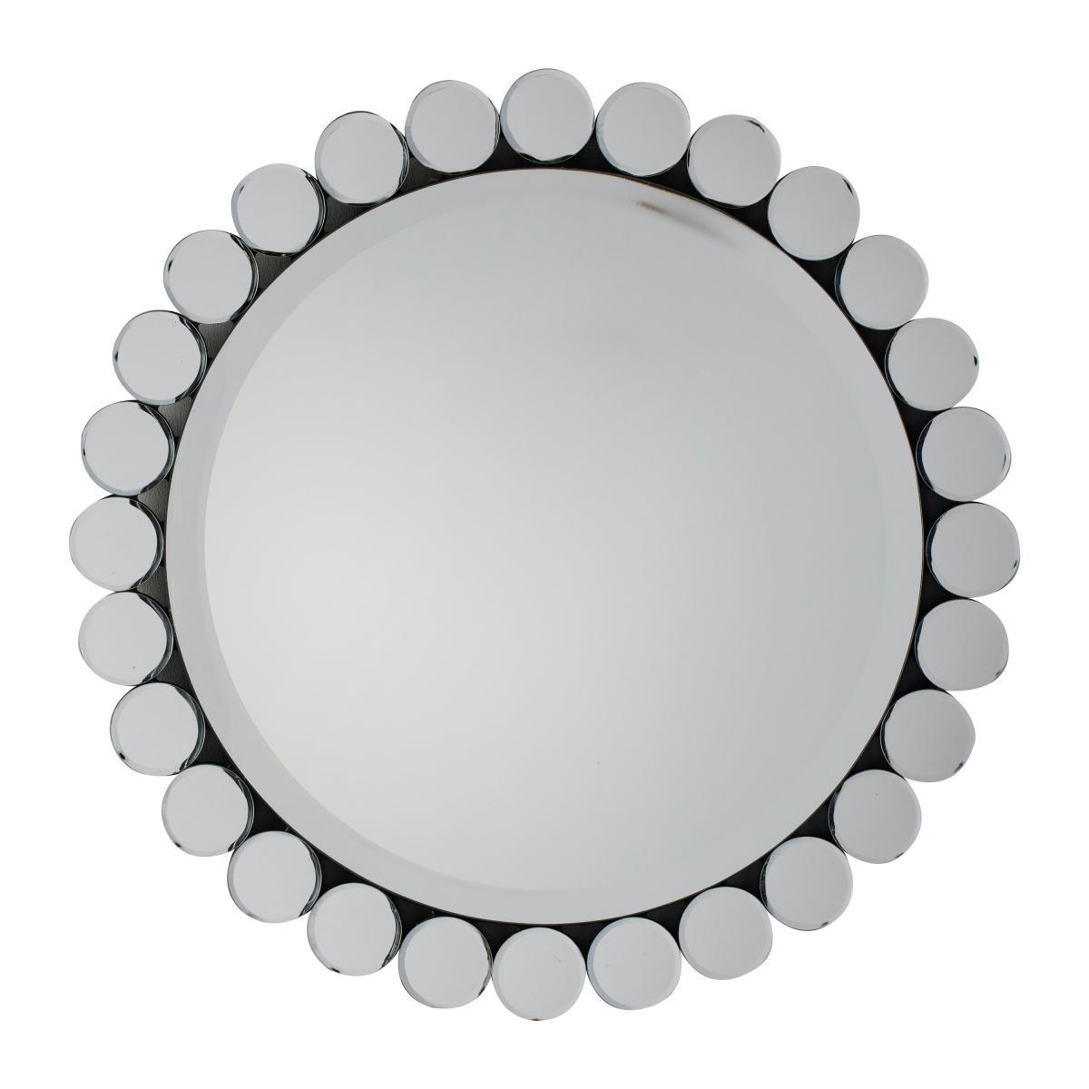 Asha Round Wall Mirror 50cm Silver – image 2