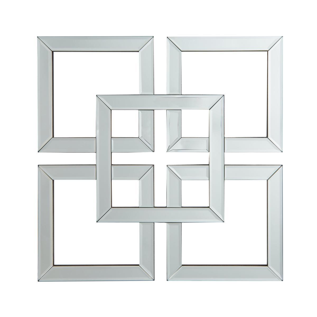 Luxe Decorative Geo Mirror Silver Effect – image 2