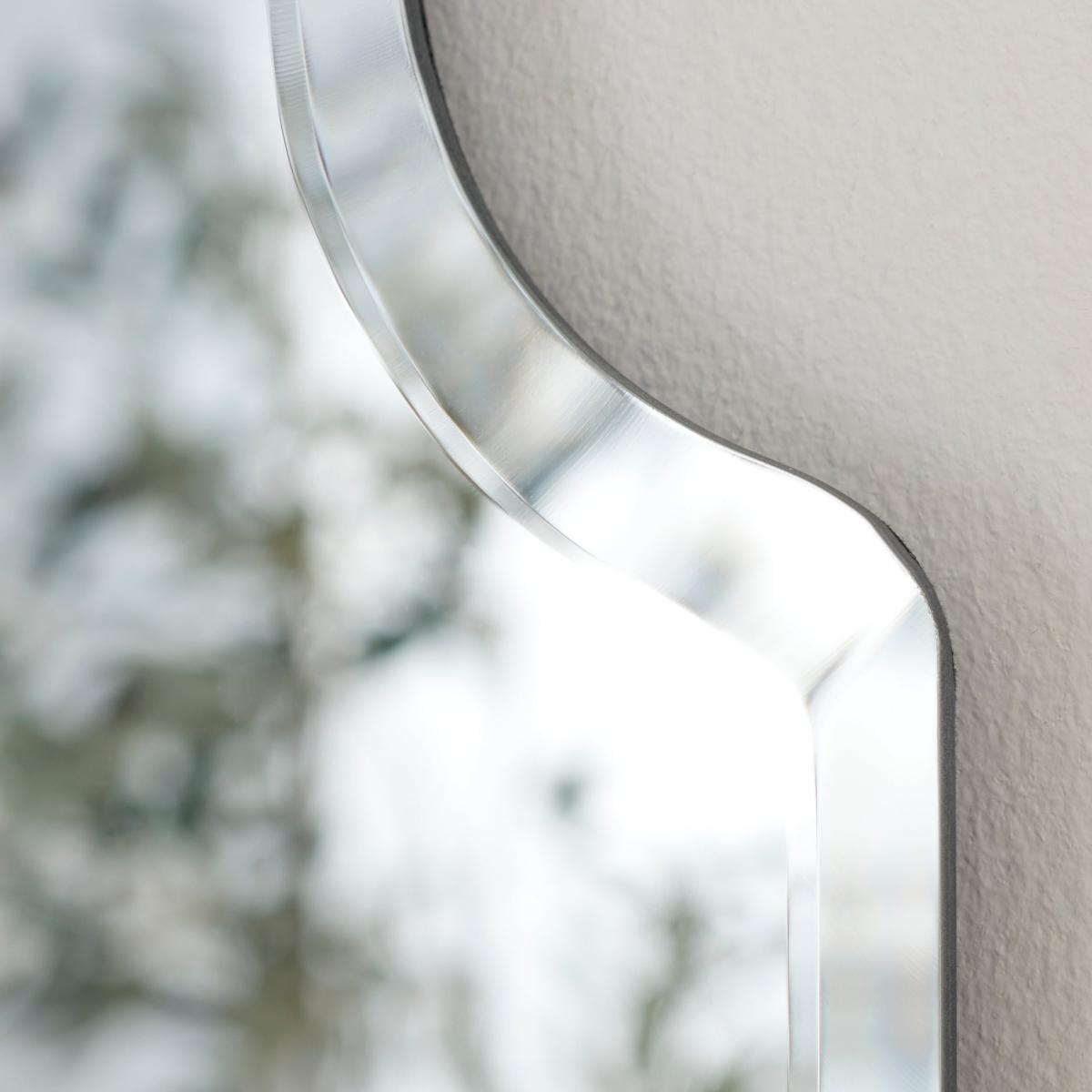Frameless Moroccan Mirror Silver – image 2