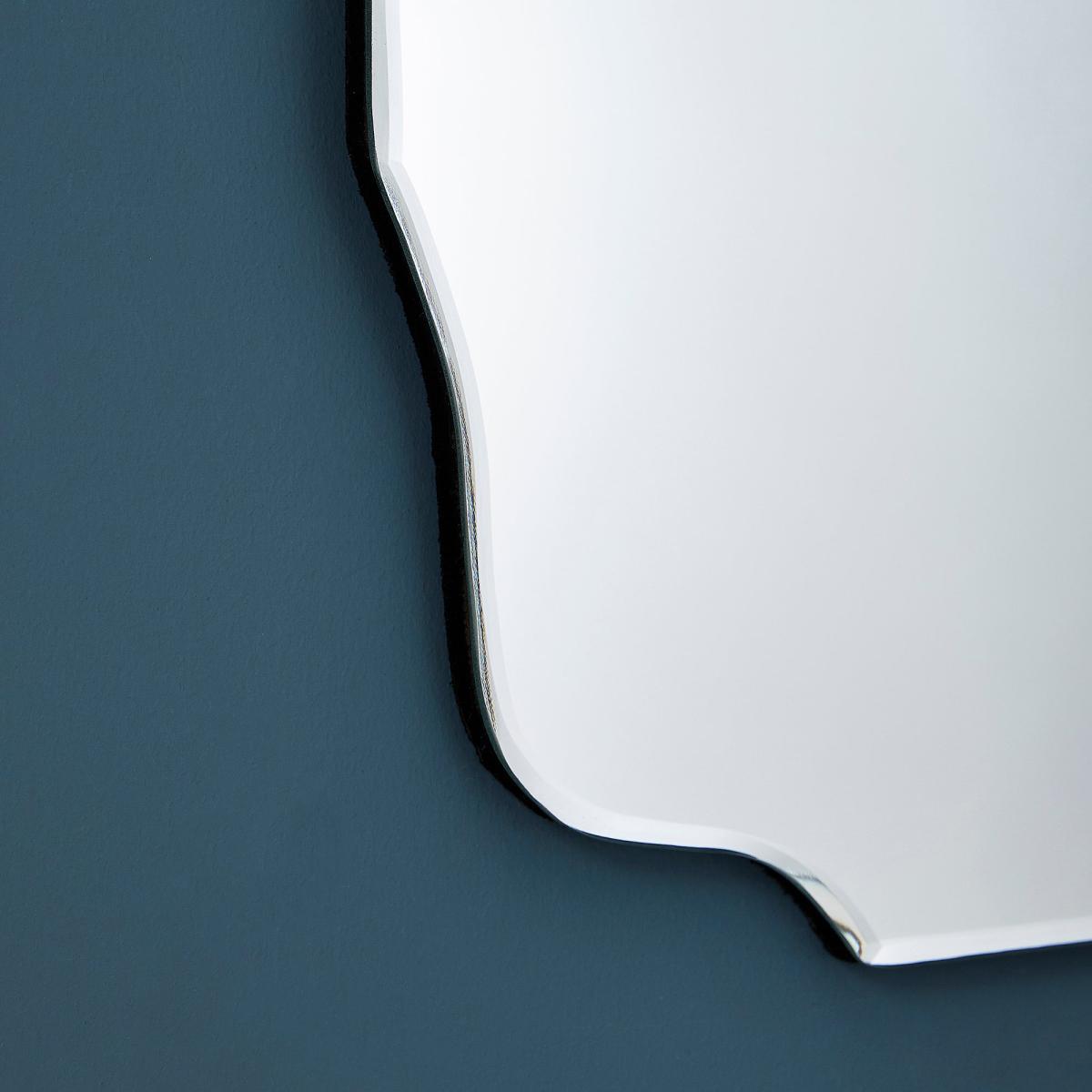 Decorative Hanging Wall Mirror 40x30cm Silver Effect – image 2